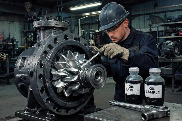 Heavy duty slurry pump wet end inspection