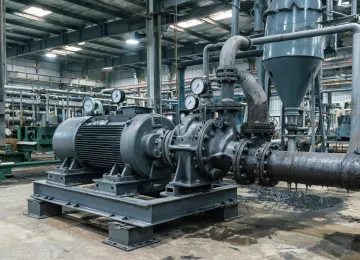 Slurry pump moving cyclone feed